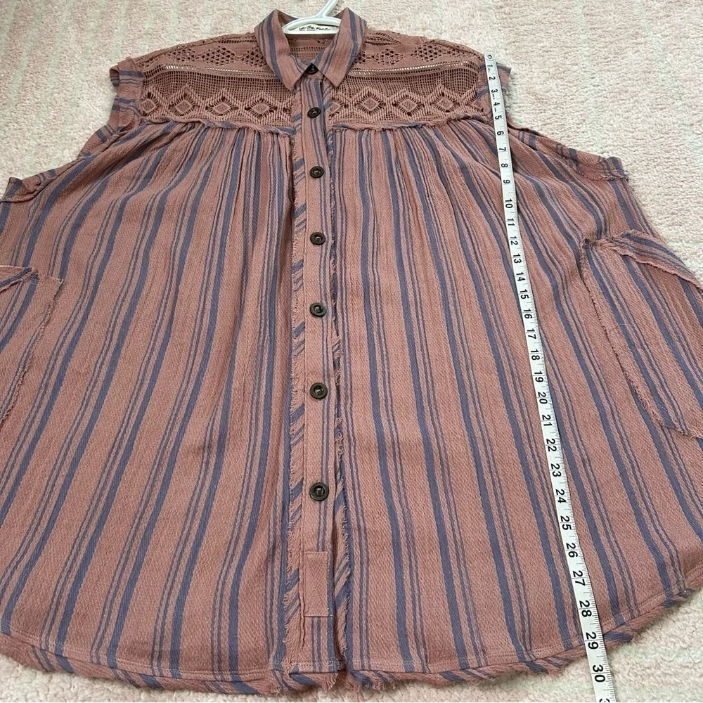 NWT‎ We The Free Button Down Tunic Top Boxy Trapeze Babydoll Fit Top Size Small